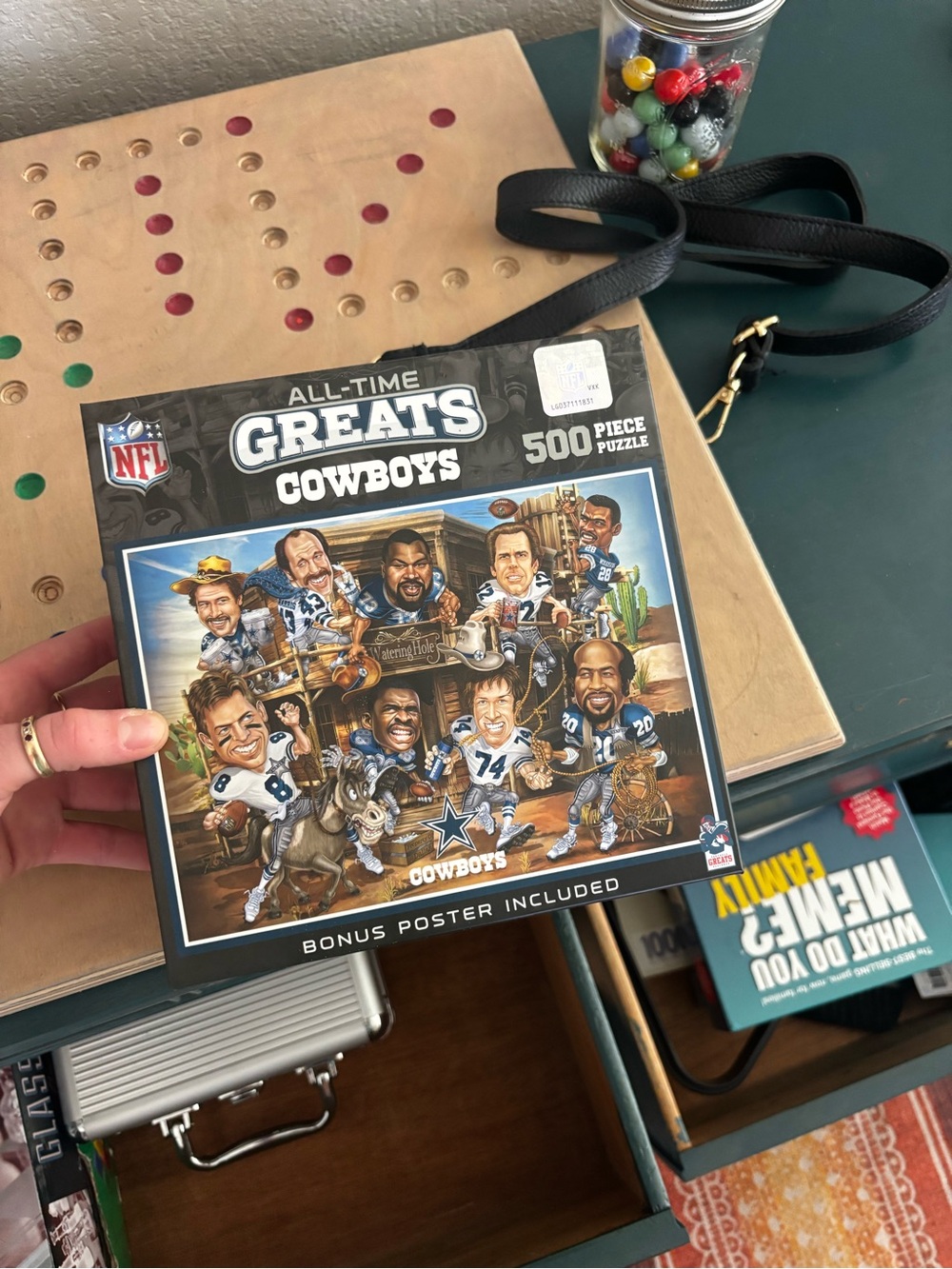 NFL Cowboys All-Time Greats Puzzle — Black, White, Blue